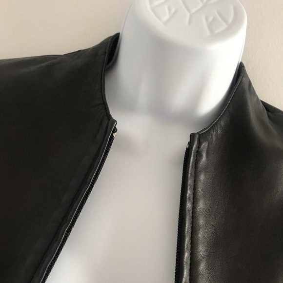 Sandra Angelozzi Black Real Leather Jacket Y2K - Picture 6 of 16